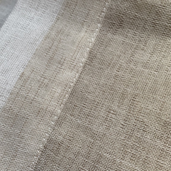 Window curtains 95”L x 40”W semi-sheer coastal neutral linen NEW - Picture 6 of 10